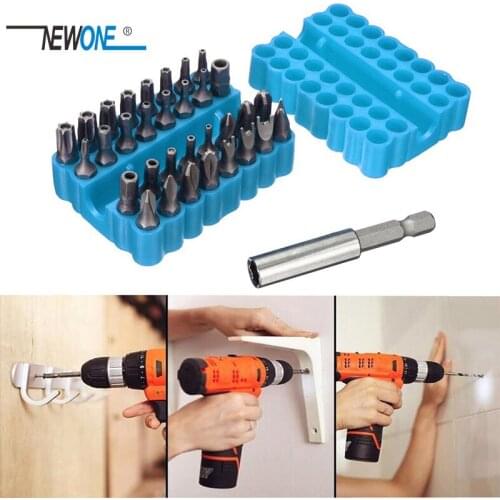 33pcs/lot HCS Drill Bit Set Solid Screwdriver Kit Hand Tool Set with Hexagonal Torx Hex Pozidriv Slotted