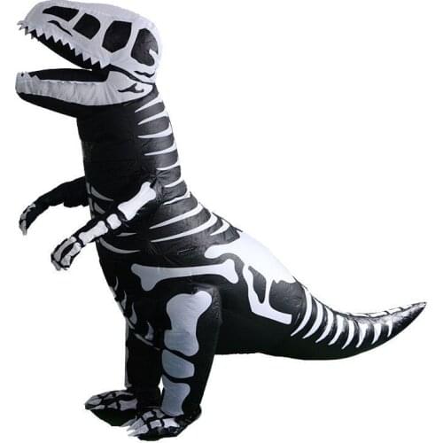 Adult Skeleton Dinosaur Inflatable Costume T REX Costumes Blow Up Fancy Dress Mascot Cosplay Costume For Men Women Dino Cartoon