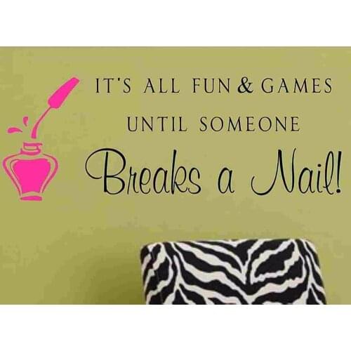 Nail Bar Salon Sticker Girl Spa Decal Massage Beauty Posters Vinyl Wall Decals Decor Mural Nail Salon Sticker