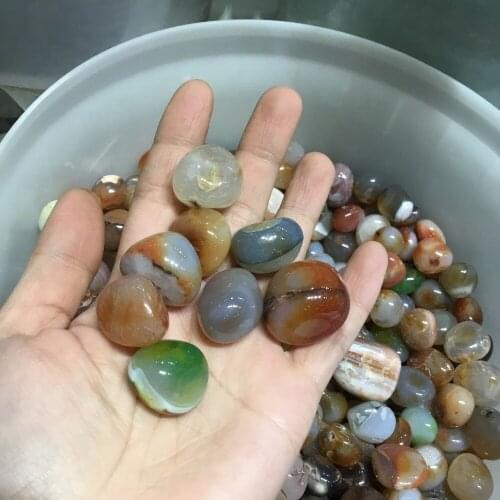 Natural polished colorful agate tumbled stones rock crystal healing stone