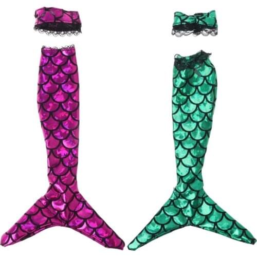 Girls Like Dolls Mermaid Tail Dress Party Dress Clothes For Doll Kids Toy Accessory