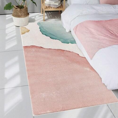 Pink Bedroom Carpets Soft Fluffy Area Rugs Nordic Ins Living Room Carpet Bedroom Carpet Rug Kids Room Floor Mat Bedside