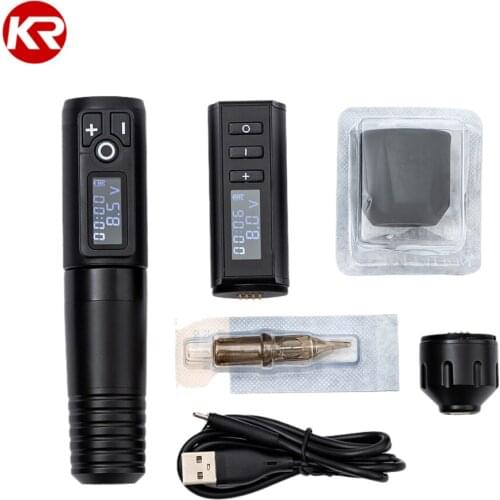 Tattoo Battery Pen Wireless Tattoo Pen Rotary Machine Gun Japan Coreless Motor Digital Display Tattoo Kit Permanent Makeup Pen