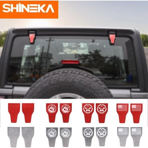 SHINEKA Styling Mouldings Car Rear Door Window Hinge Cover Decoration Stickers For Jeep Wrangler JL 2018+ Accessories styling