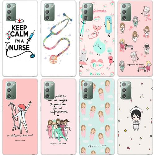 Nurse Medical Medicine Soft Phone Case for Samsung Galaxy Note 20 Ultra 10 9 S20 FE S10 Lite S10E S9 S8 Plus Silicone Cover