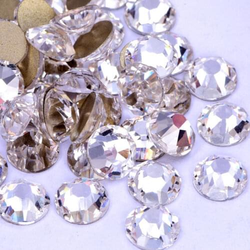 2088 Top Quality Non Hotfix Rhinestones SS16 SS20 SS30 SS34 SS40 Crystal Glass Nail Art Stone Glitter Rhinestone for Nails H0032