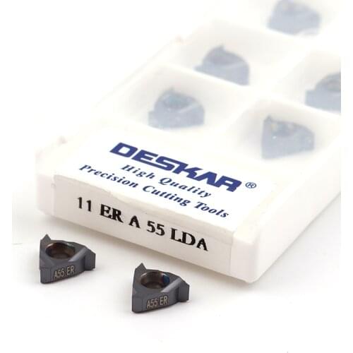 10pcs 11ER A55 11IR A55 11ER A60 11IR A60 LDA Threading insert CNC lathe tools Carbide alloy blade For steel ang stainless steel