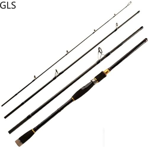2.1 /2.4/ 2.7m Lure Rod 4 Section Carbon lure weight 10-25g Travel Rod ultra light Fishing Rod de pesca