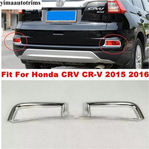 Yimaautotrims ABS Chrome Rear Tail Fog Lights Lamp Frame Cover Trim 2 Pcs Fit For Honda CRV CR-V 2015 2016 Exterior Kit