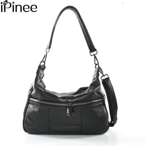 IPinee Vintage Fashion Crossbody Bags For Women Dumpling Bag Genuine Leather Shoulder Bag Handbags