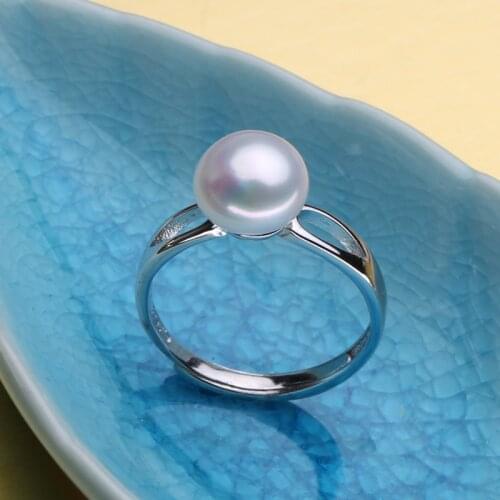 FENASY Cute Ring Natural Pearl Rings For Women New Freshwater Pearl Jewelry AliExpress Female Ring Fine Jewelry