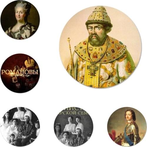 Romanovs Icons Pins Badge Decoration Brooches Metal Badges For Backpack Decoration 58mm