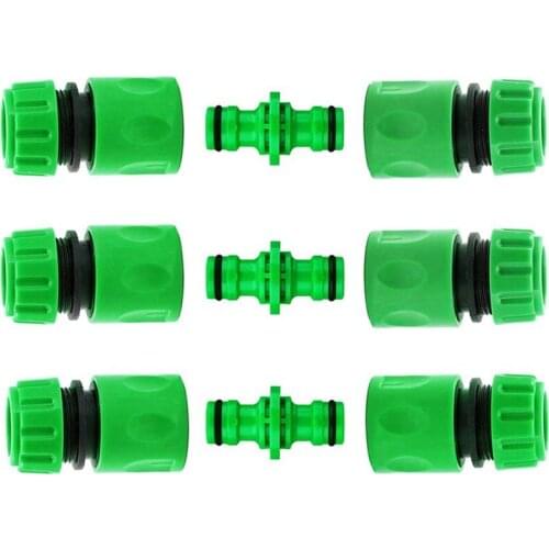 1/2 " Green Hose Joint Coupling Connector For Garden Watering Irrigation Hose Pipe Joint Adapter Extender Quick Connector Set