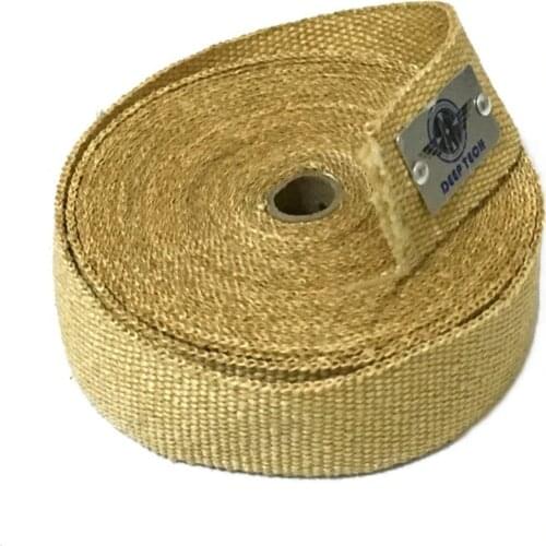 10m x 2" Beige Exhaust Muffler Pipe Header Heat Resistant Exhaust Wrap With Vermiculite Coating 10 Pcs Cable Ties
