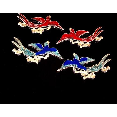 10 PCS 56x33mm Gold Silver Plated Alloy Drop Oil Swallow For Bridal Headwear Accessories DIY Jewelry Making