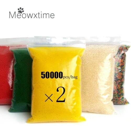 100000 PCS/Bag Hydrogel Pearl Shaped Crystal Soil Water Beads Orbiz Gel Ball For Flower/Weeding Mud Growing Magic Jelly Balls