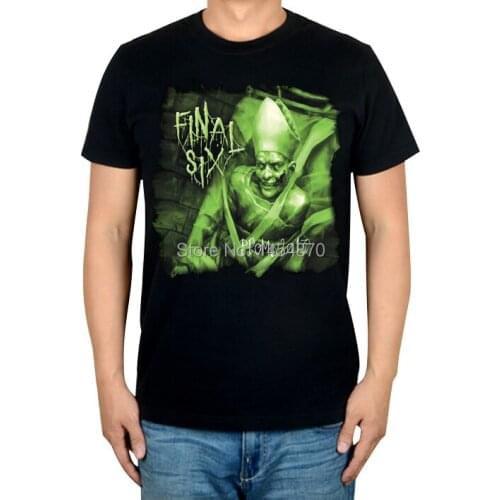 2 designs Cool Fashion Final Six Brand t shirt Cotton Punk fitness Hardrock Metal Black shirts Skull skateboard camiseta ropa