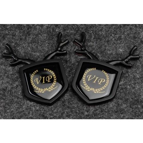 2x 3D Gold VIP Luxury Auto Trunk Rear Fender Emblem Badge Decal Stickers JDM JP Car Accessories