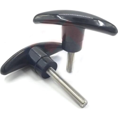 2pcs M8 one word bakelite grip screws bolts stainless steel T type handwheel knob handle arm hilt screw bolt 16mm-100mm length