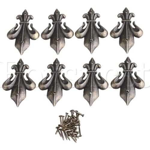 8x Furniture Decorative Box Corner Protector Guard Desk Edge Cover 45x28mm