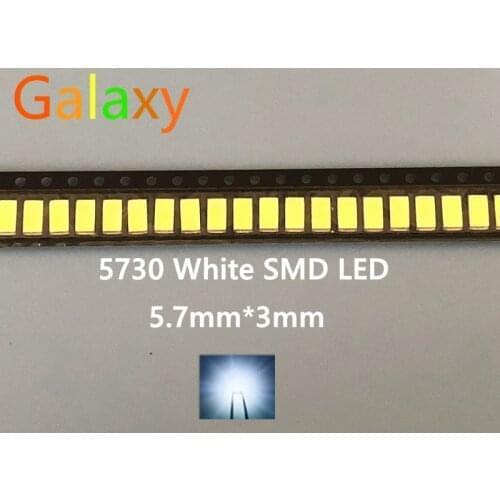 5630/5730-CW/WW 0.5W-150Ma 50-55lm 6500K White Light SMD 5730 5630 LED 5730 diodes (3.2~3.4V) 200PCS