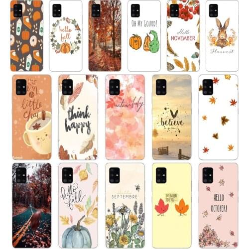 62Pumpkin happy Soft Silicone Tpu Cover phone Case for Samsung Galaxy A31 A41 A51 A71 A40 2019 Case