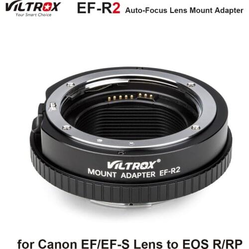 Viltrox EF-R2 Lens Mount Adapter Auto Focus for CanonEF/EF-S lens to EOSR/ EOSRP with Functional Control Ring