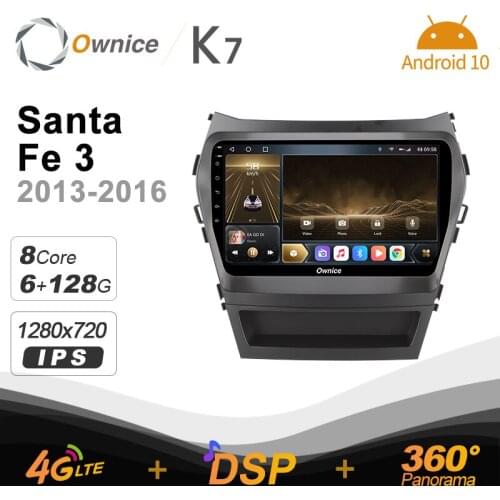Ownice K7 2din Car Radio Android 10.0 Multimedia Car Video Player for Hyundai Santa Fe 3 2013-2016 GPS Navigation 4G LTE 5G WiFi