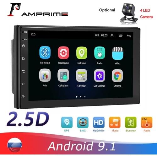 AMPrime 2 din 7'' Android Car Multimedia Player Autoradio Stereo Wifi Mirrorlink Bluetooth TF FM For Volkswagen Car Radio