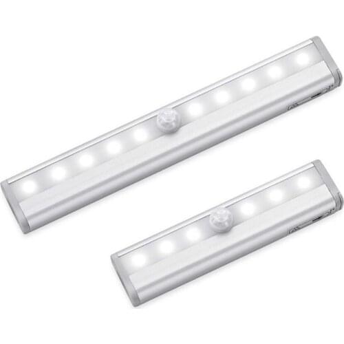 Wireless LED Under Cabinet Light PIR Motion Sensor Lamp 6/10 LEDs for Wardrobe Cupboard Closet Kitchen Lighting Led Night Light