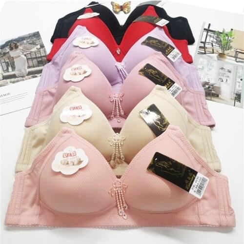 Women 38-46 Bra Thin Unlined Cotton Underwear Wireless A B Cup Bra Ladies Lingerie For Womanette