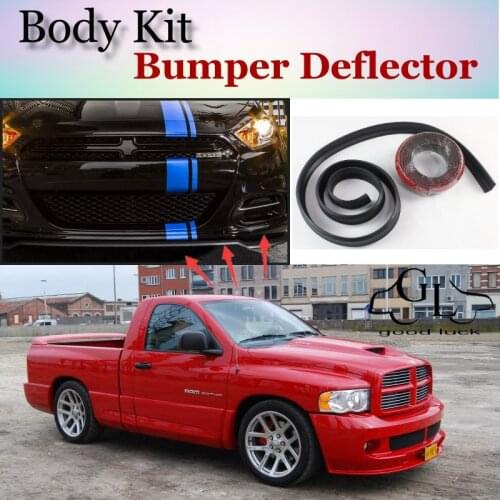 Bumper Lip Deflector Lips For Dodge Ram SRT-10 Front Spoiler Skirt For TopGear Fans to Car View Tuning / Body Kit / Strip