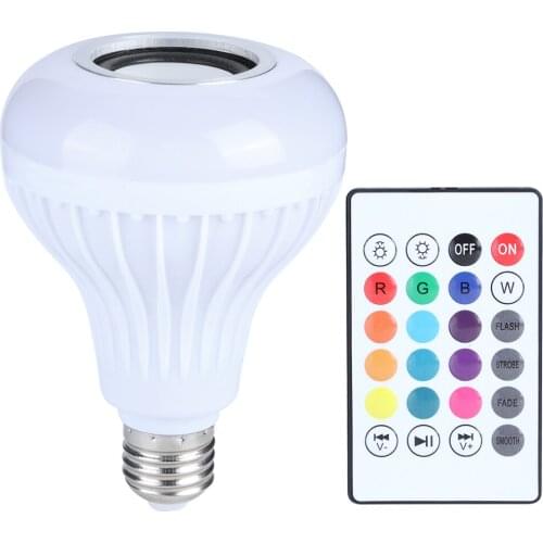 E27 12W RGBW Remote Control Music Bulb Light LED WiFi Colorful Stage Light for Bedroom Corridor