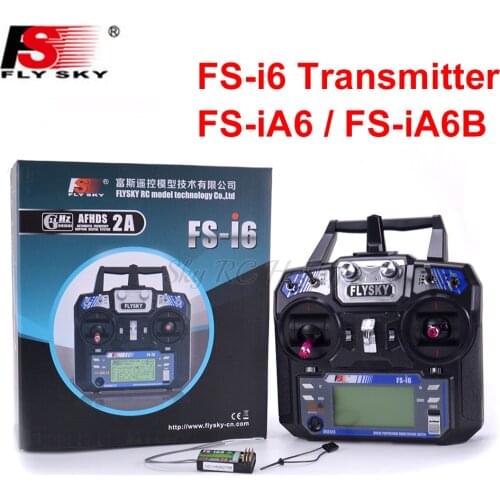 Flysky FS-i6 FS I6 2.4G 6CH RC Transmitter Controller FS-iA6 FS-iA6B Receiver For RC Helicopter Airplane UAV Multicopter Mode 2