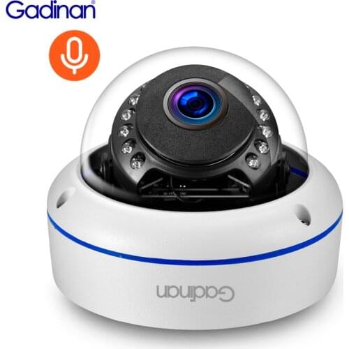 Gadinan IP Camera PoE 5MP 2592*1944P 3MP 2MP IP66 Waterproof Night Vision Audio Dome Vandalproof Security Camera Outdoor
