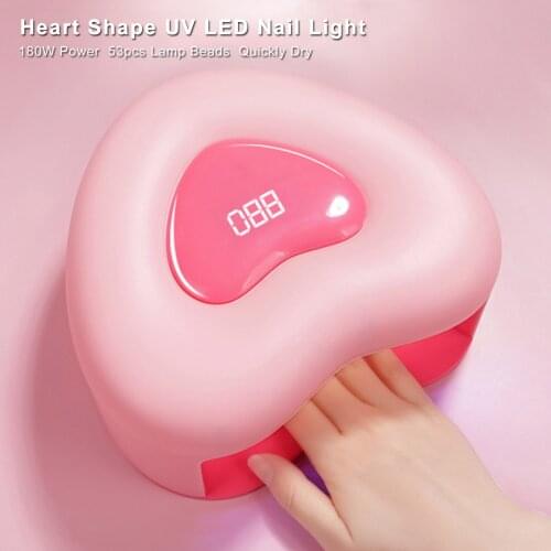 New 180W LED lamp for nails Heart Shape nail drying lamp 3 Timer Nail Art Curing Lamp Manicure Pedicure Nail Art Salon Tool