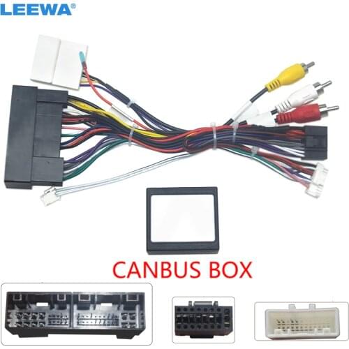 LEEWA Car Radio Audio 16PIN Android Power Calbe With Canbus Box For Hyundai Elantra KIA K3 Sorento Wiring Harness Adapter #6499