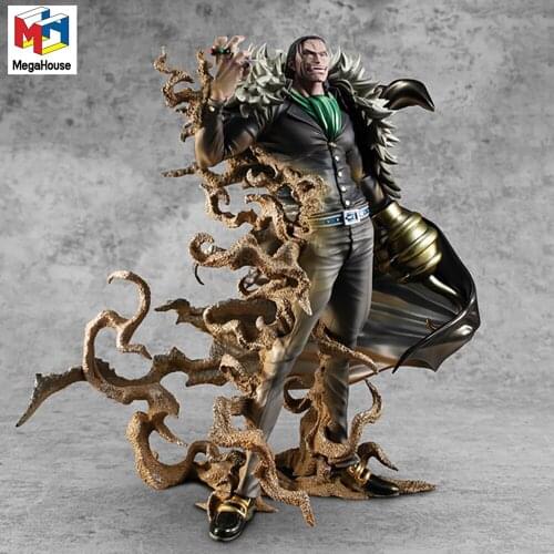 Megahouse Original Figurine One Piece Anime Figure Mr.0 Sir Crocodile Pop Maximum 26.5Cm Action Figure Model Collectile Toys