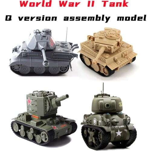 MENG 14 Styles Q Ver Tank Assembly Model T34 Sherman Tiger Panther Panzer Military Chariot Model Kit