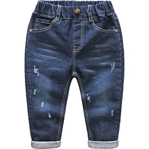IENENS 2-7Y Fashion Boys Casual Jeans Trousers Baby Toddler Boys Denim Pants Kids Children Slim Long Pants Bottoms Clothing