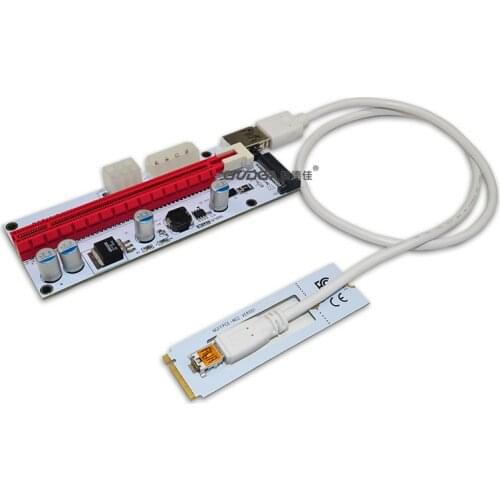 M.2 NVMe to PCI-E X16 add on Card for Mining m.2 Riser with sata 6pin 4pin molex Riser card raiser for Bitcoin mining
