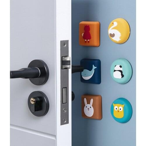 Hot Sale 1 Pcs Rubber Wall Stickers for Home Mute Wall Pad Anti-collision Crash Pad Doorknob Lock Protective Pad Crash Pads Door