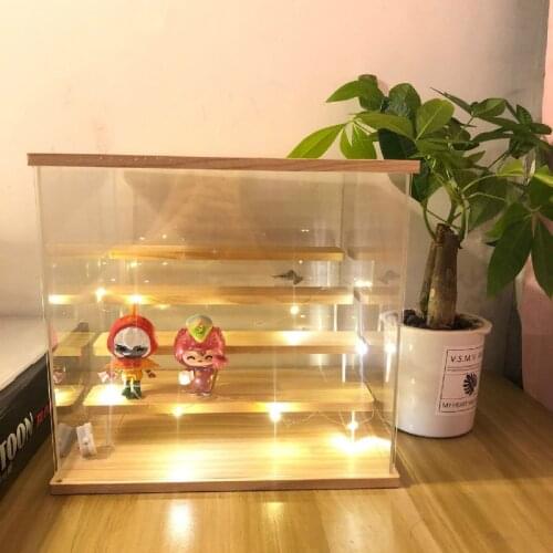 Blind Box Storage Display Stand Acrylic Hand-made Box Doll Model Toy Car Brick Organizer Doll Transparent Dustproof Door Type