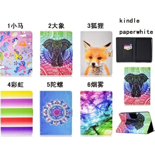 Flip Stand PU Leather Magnetic Smart Cover Card Holder Shell Funda Capa Case For Amazon Kindle Paperwhite 1 2 3 Coque +Film +Pen