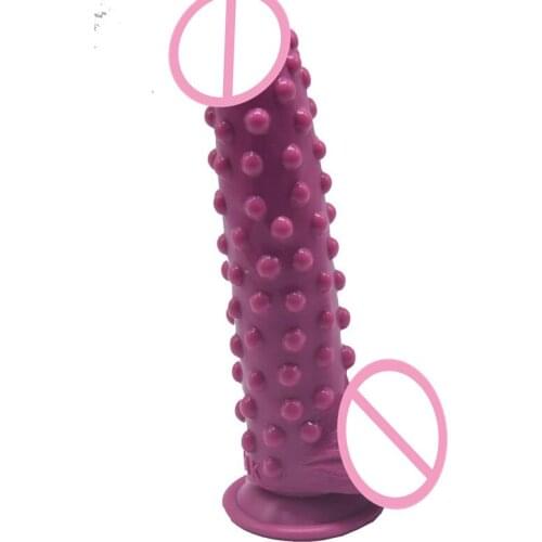 Unisex! Large Particles Giant Dildo Female Masturbation G-Spot Stimulator Male Prostata Massage Anal Plug Adult Sex Toy