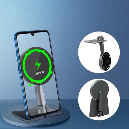 Vogek Wireless Magnetic Charger 15W Fast Charging Car Wireless Charger Folding Portable Mobile Phone Chargers For IPhone 12