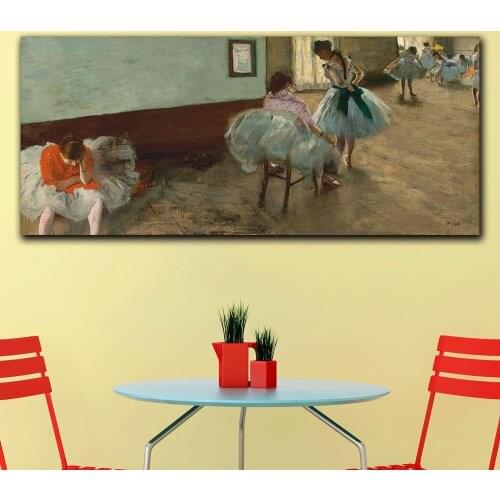 Wxkoil Printed Edgar Degas The Dance Lesson Wall Art Canvas Painting For Living Room Home Decor Oil Painting On Canvas