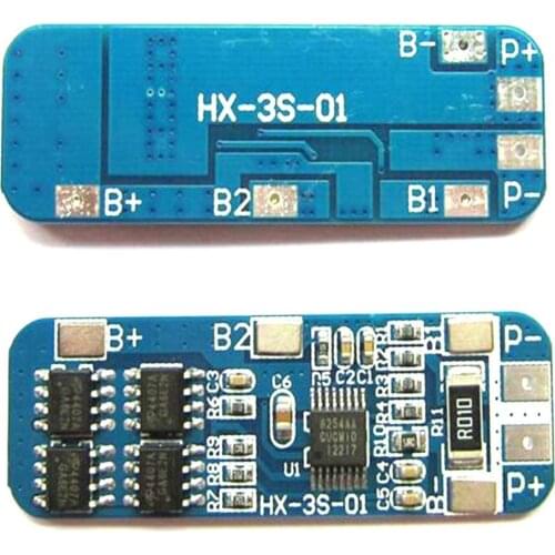 3S 10A Lithium Battery Charger Protection Board Bms Li-ion Charging Module 12v With Short Circuit Protection