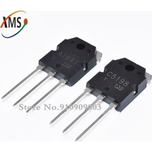 10PCS 5pairs 2SC5198 2SA1941 TO3P (5PCS A1941 + 5PCS C5198) TO-3P Transistor original authentic