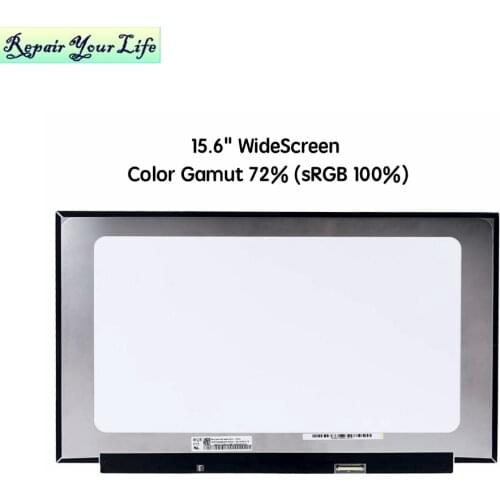 15.6" Laptop Lcd Screen NV156FHM-N6A For Asus N580GD Color Gamut 100% 72% (sRGB 100%) 30 pins IPS FHD Matrix Display 1080P NEW